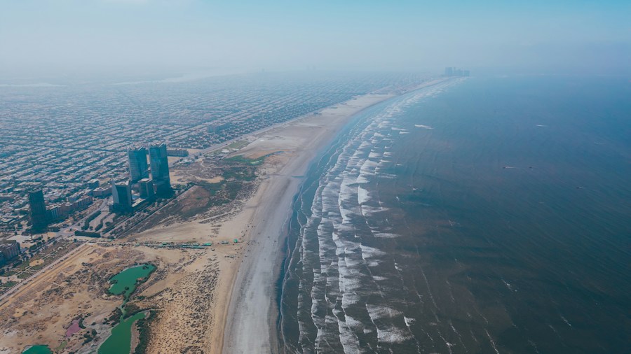The waterfront and skyline of Karachi